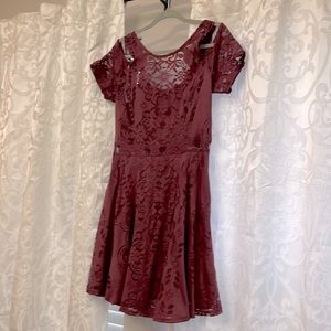 Mauve lace dress